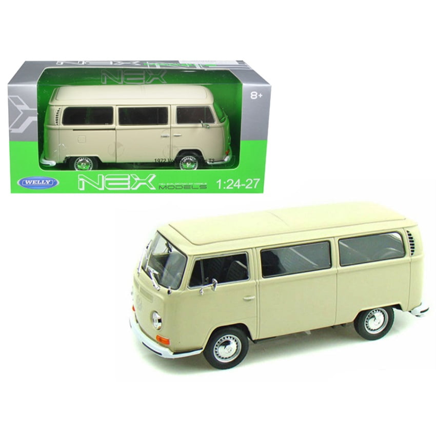 Welly 22472CRM 1972 Volkswagen Bus Van T2 1 by 24 Scale Diecast Model