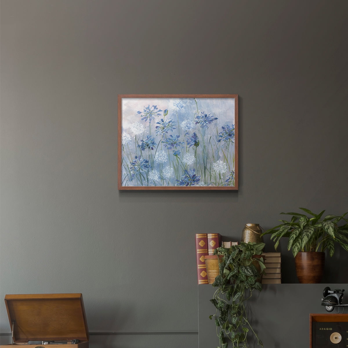 Dandelion and Agapanthus by Sally Swatland - Restickable Framed Giclée Print