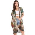 thumbnail image 2 of BZSMCE Women Creatively Twin Blossoms Of Fur Print Beach Cover-ups Size:S-2XL, 2 of 7