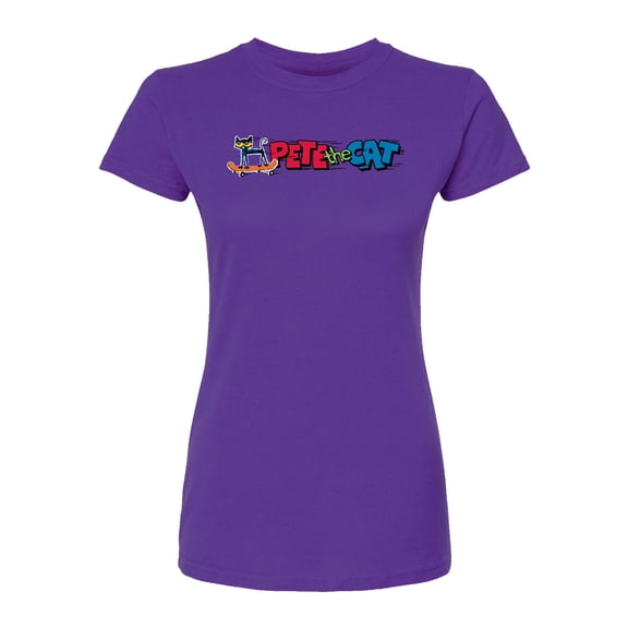 Pete the Cat - Skateboard - Juniors Fitted Graphic T-Shirt