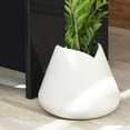 thumbnail image 4 of Ecobo 15.7 inches Eco-Friendly Novelty Pot Planter, Tulip Indoor/Outdoor use, Durable, Versatile & Lightweight, Designed by Brazilian Artisans, Contemporary All-Weather Design - White, 4 of 5