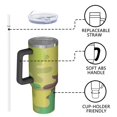 thumbnail image 4 of Camouflage 40oz Tumbler– Stainless Steel Insulated Tumbler with Handle and Straw, Large Capacity Travel Cup for Hot & Cold Drinks, 4 of 6