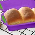 thumbnail image 4 of Non-stick Silicone Bread & Loaf Pan, 11.4 x 5.3 Inches, Perfect for Baking Bread, Quiche, Meatloaf & Lasagna, Durable Silicone Bakeware for Kitchen Use, 4 of 6