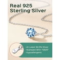 thumbnail image 5 of ChicSilver Solid 925 Sterling Silver Round Birthstone Necklace for Women Solitaire 1Carat (6.5mm) Cubic Zirconia Dainty Choker Necklace Christmas Valentines Birthday Graduation Gifts for Her, 5 of 10