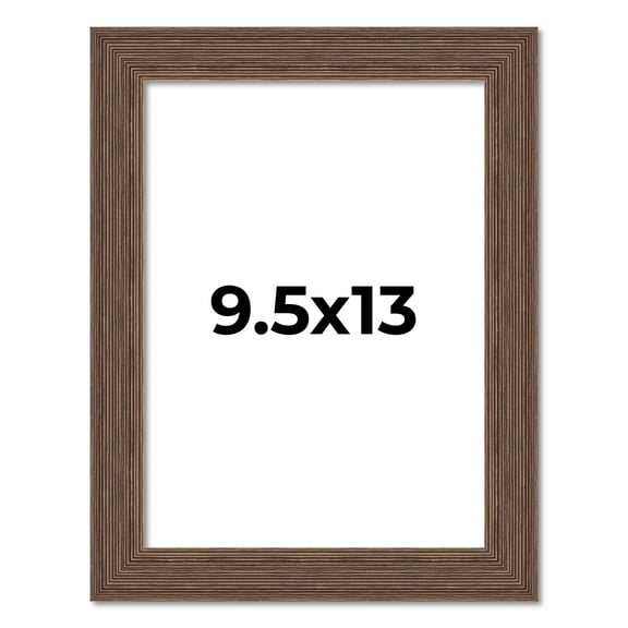 9.5x13 Frame Brown Distressed Barnwood Picture Frame | Rustic Farmhouse Photo Frame Includes UV