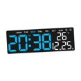 thumbnail image 3 of Reloj despertador digital Reloj digital LED Reloj de escritorio eléctrico doméstico Versátil para sala de estar Estante de escritorio Interior Al lado Concha blanca, 3 of 9
