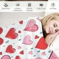 thumbnail image 3 of Nawypu Valentine's Day Love Heart Throw Blanket, Lightweight Ultra Soft Flannel Blanket for Girlfriend Sweetheart, Pink Red Warm Cosy Fuzzy Throw Blanket for Sofa and Bed Be Mine Love, 3 of 6