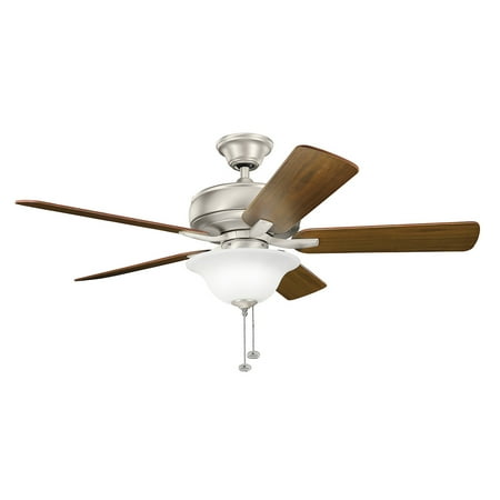 52 Inch Steel Wall - Indoor Ceiling Fans Light With Brushed Nickel Tone Finish Steel Material 52 inch