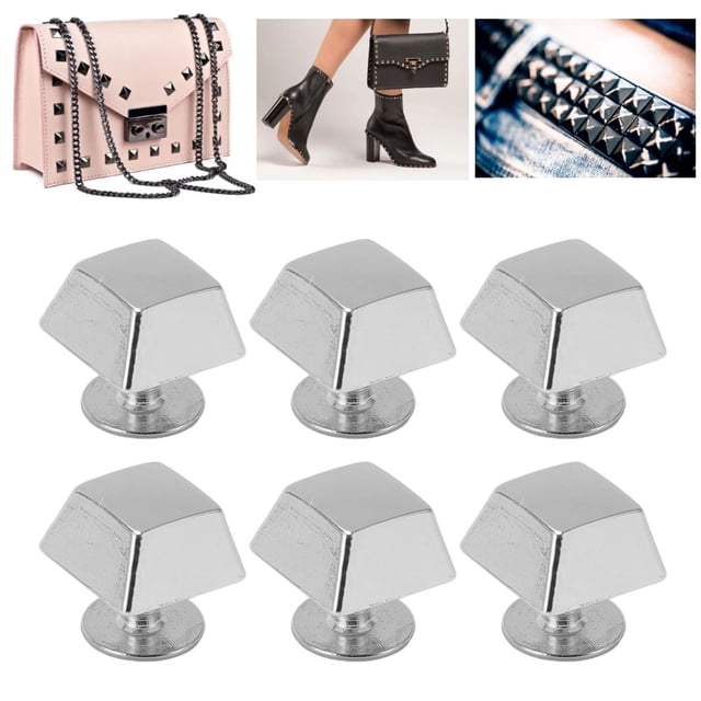 Handbag Feet Spike Rivet, Screw Back Rivet Button Slick Finish 30 Sets Easy Installation Zinc Alloy for Bags