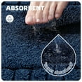 thumbnail image 4 of PABUBE Bathroom Rugs 20"x32", Absorbent Bath Mats Rugs for Bathroom Floor Non Slip Non Skid, Soft Shag Microfiber Machine Washable Shower Bath Mat for Bathroom Decor, Blue, 4 of 8