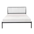 thumbnail image 2 of Queen Size Bed Frame with Angled Headboard, Metal Platform Bed with Slats, No Box Spring Needed, Modern Farmhouse Bedroom Furniture, 2 of 5