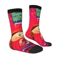 thumbnail image 3 of Super Why Adult Socks Casual Tube Socks Durable Comfort Calf Socks Soft Elastic Crew Socks 2 Black-1, 3 of 9