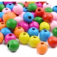 thumbnail image 4 of Wooden Beads Bulk,100pcs 16mm Wooden Beads Colourful Wood Beads Loose Round Balls with 5mm Hole for Arts Crafts Jewelry DIY, 4 of 7