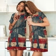 thumbnail image 4 of Vsdgher Chemise de Nuit Vintage Drapeau Américain Motif Éléphant Manches Courtes Col Rond Mignonne Robe de Nuit Confortable, 4 of 6