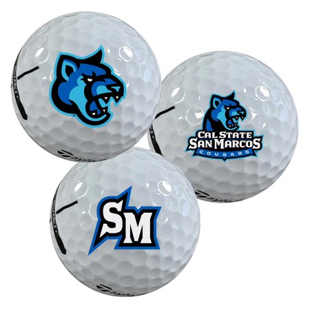 California State University San Marcos Cougars Logo Edition Taylormade Distance+ Golf Balls 12-Pack (Dozen)