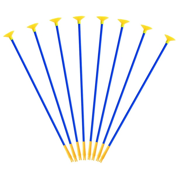 8 flechas de plástico con ventosa, arco y flecha, accesorios, juguete deportivo para niños y niñas (cola de flecha de 52 cm)