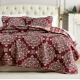 thumbnail image 2 of Southshore Fine Living, Inc. Christmas Quilt Twin/Twin XL with Sham, Christmas Carol Red Plaid, 2 of 8