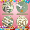 thumbnail image 4 of Golden Glitter Happy 60th Birthday Banner Decorated 60th Birthday Display Balloon Design Green White Gold Birthday Party Backdrop for 60th Birthday Party Adult Birthday Celebration Indoor Decoration, 4 of 9