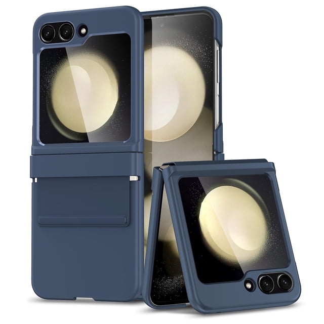 For Z Flip 6 Case with Hinge Protection, Built-in Screen Protector Slim PC Shockproof Anti-Scratches Cover for Samsung Galaxy Z Flip 6
