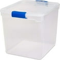 112 Quart Extra Large Rectangular Clear Plastic Container Bins with