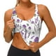 thumbnail image 3 of Fotbe Lavender Flowers Sujetador Deportivo Largo sin Aros para Mujer con Almohadillas y Soporte Medio, Transpirable y Absorbente, Camiseta Tipo Chaleco o Tank Top-XX-Large, 3 of 8