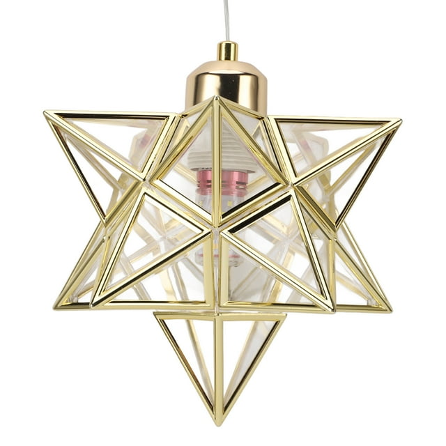 Moravian Star Pendant Light, Moravian Star Ceiling Light Star Pendant Lamp with Adjustable 3 Color Temperature E26 Bulb, for Kitchen Bedroom Living Room