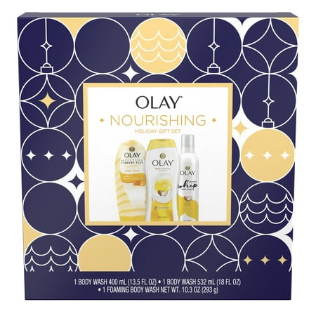 Olay Nourishing Holiday Gift Set (Ultra Moisture Body Wash + Ribbons Body Wash + Foaming Body Wash)