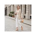 thumbnail image 6 of INSPIRE CHIC Women's Square Toe Strappy Strap Kitten Heels Slide Sandals Brown 9, 6 of 8