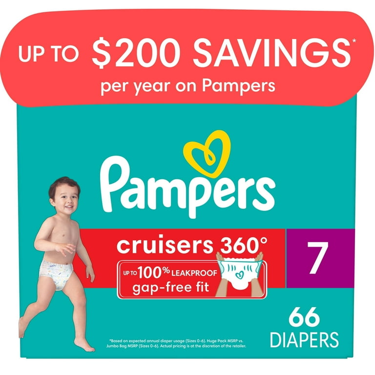 Pampers Cruisers 360 Diapers - Size 7, 88 Count, Pull-On Disposable Baby  Diapers, Gap-Free Fit