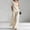 White women's two piece set a1, variant on Women's One Shoulder Short Sleeve Pants Wide Leg Two Piece Set Casual Solid Basic Outfits Lounge Matching Sets Summer Travel Clubwear, Khaki M