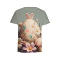 thumbnail image 5 of Warop T-Shirt à Col Rond à Manches Courtes pour Femmes avec Imprimé de Pâques, Haut Décontracté à Enfiler pour Usage Quotidien, 5 of 5