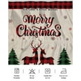 thumbnail image 5 of Christmas Red Bed Skirt and Black Buffalo Plaid Bed Skirts King Size 18 Inch Drop, Wrap Around Dust Ruffle&nbsp;Bedskirt with Adjustable Elastic Belt for Queen Size Beds, 5 of 7
