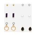 thumbnail image 4 of Conjunto de pendientes redondos con forma de gota de agua para mujer y niña, accesorio de joyería con decoración de diamantes de imitación, 4 of 8