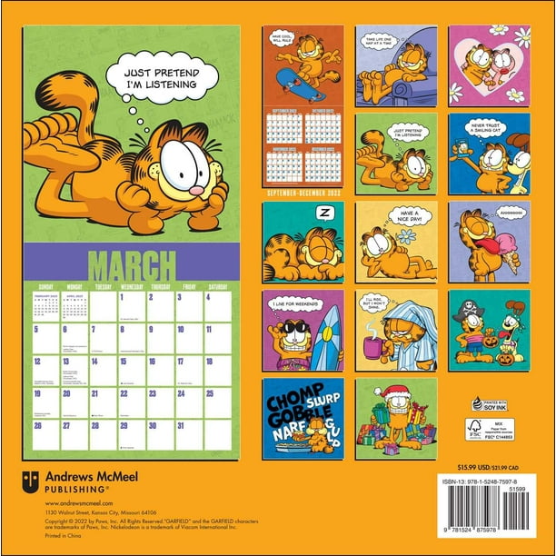 Garfield 2023 Wall Calendar (Calendar) - Walmart.com