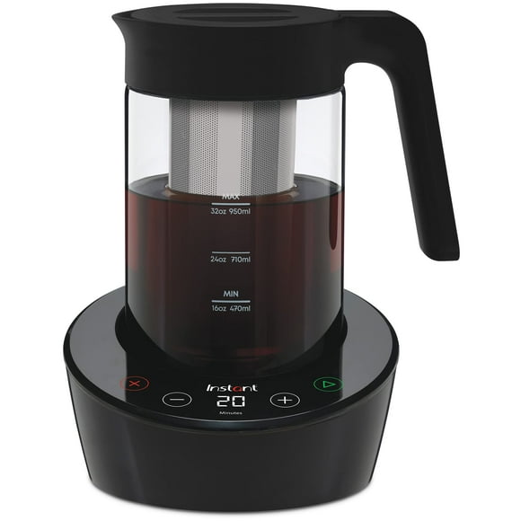 Instant Cafetière Électrique Instant Cold Brew, des Créateurs Pot, Personnalisez Votre Force de Brassage, Facile à Utiliser, Pichet en Verre Lavable au Lave-Vaisselle, Infusez Rapidement jusqu'à 32 Onces