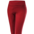 thumbnail image 3 of FashionOutfit Women's Basic 3/4 Solid Foldover Workout Yoga Pants, 3 of 4
