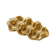 thumbnail image 2 of Soporte de cerámica para huevos, bandeja de almacenamiento para huevos, decoración de encimera, práctico contenedor para huevos, dispensador de huevos oro, 2 of 8
