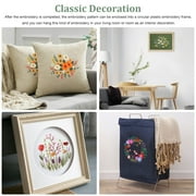 Celectigo Embroidery Kit for Beginners — 4Pack Floral Cross Stitch Kits with 27Pcs Sewing Set of Hoops, Threads, Needles