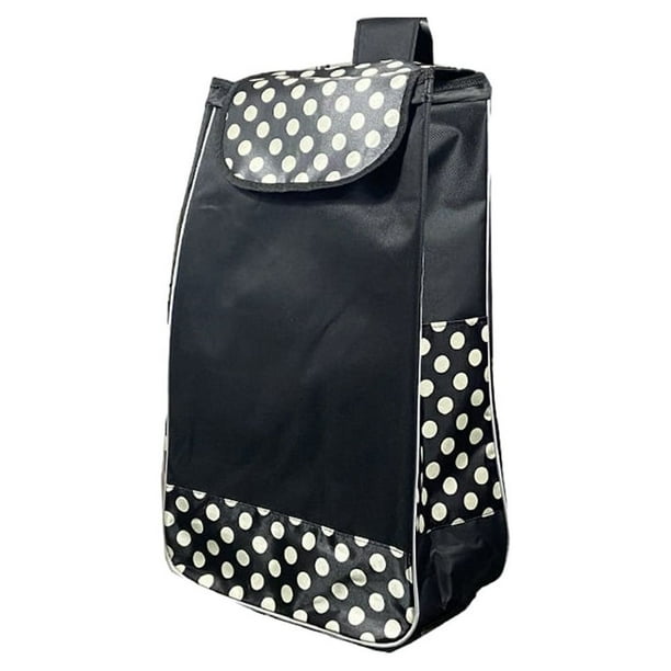 Ounissouiy Bolsa impermeable para carrito de compras, tela Oxford duradera y de moda, poliéster resistente y duradero Almacenamiento y organización del hogar Actualizar puntos negros