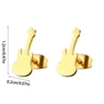 thumbnail image 2 of Boucles d'Oreilles Argent Acier Inoxydable Clou Guitare Boucles d'Oreilles Femme Mode Boucles d'Oreilles Acier Inoxydable Minimaliste Boucles d'Oreilles à la Mode, 2 of 5