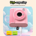thumbnail image 3 of Print Camera 2 Inch Screen High Clear Digital Printer Inkless Thermal Printer with Paper, 32G Card Gifts for Child Blue, 3 of 8