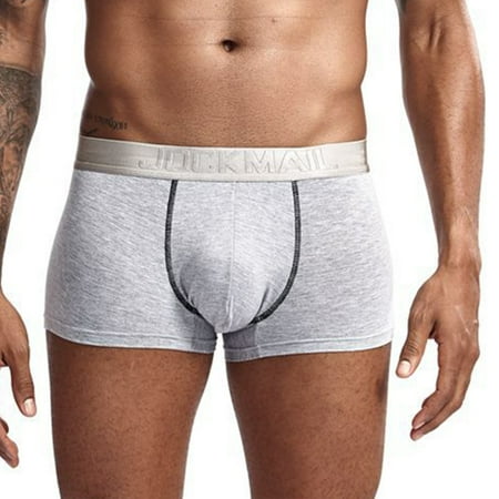 

KDDYLITQ Soft Breathable Trunks Male Comfort Underwear Pouch Stretch Briefs for Men Gray XL