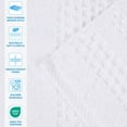 thumbnail image 4 of Superior Playa Zero Twist Cotton Solid Waffle Textured 8 Piece Towel Set, White, 4 of 7