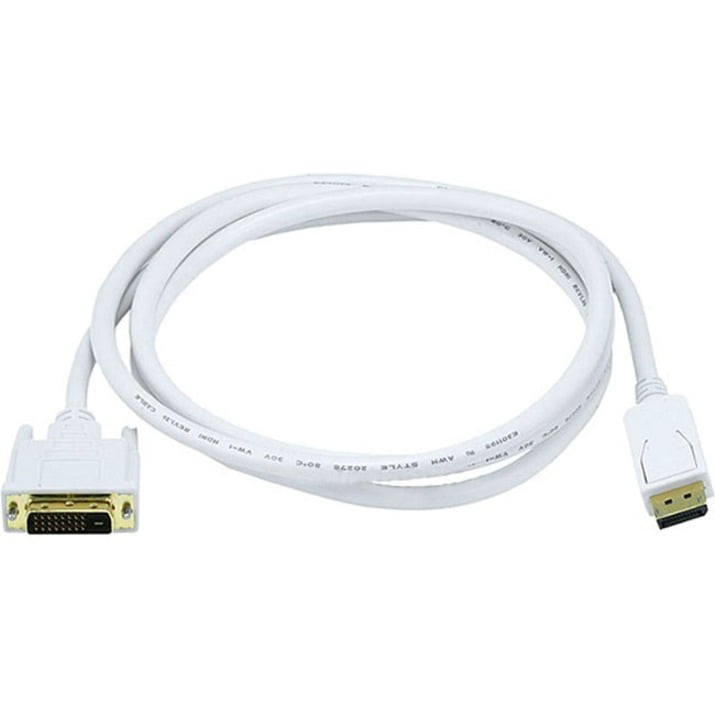 White | 28AWG DisplayPort to DVI Cable 