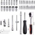 thumbnail image 2 of 46 Pcs Socket Screwdriver Set - 1-4" With Ratchet, Wrenches, Bits, Extensions, Adaptor & Tool Box - Complete Kit | For Home Use & Professional Use | Compact, Portable Design, Easy Use, 2 of 5