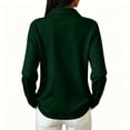 thumbnail image 5 of LNZGNM Polo Shirts for Women Long Sleeve Collared Classic Comfortable with Lightweight Top Smart Daily Leisure,Dark Green(M), 5 of 7