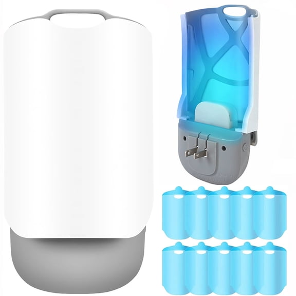 Plug-in Insect Zapper, Flying Insect & Mosquito Trap, Ideal for Living Room, Household & Kitchen (1 Device 10 Replacement Glue Cards)