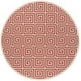 thumbnail image 2 of Safavieh Linden Joetta Geometric Indoor/Outdoor Area Rug, Red/Creme, 6'7" x 6'7" Round, 2 of 8