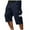Blue, variant on Mgmyaa Men's Capri Long Elastic Cargo Shorts Below Knee Shorts 3/4 Cargo Casual Shorts with Multi-Pockets