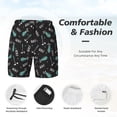 thumbnail image 3 of Lsque Golf Bags And Balls Pattern Mens Swim Trunks- Bathing Suit Compression Liner - Beach Swim Shorts Swimwear - (S-3XL) - Stretch Quick Dry-Large, 3 of 6